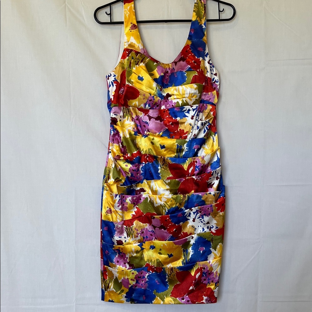 B. Smart Colorful Floral Mini Dress